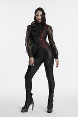 split black gothic waistcoat