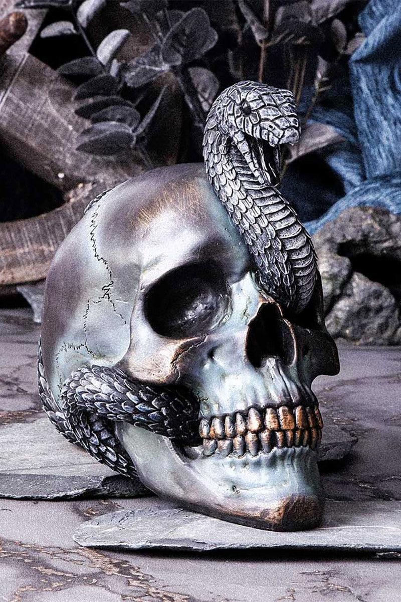 gothic skull statue