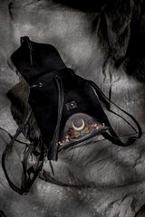 dark cottagecore backpack with embroidery 