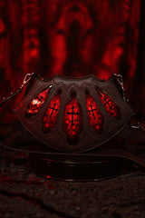 vampire goth restyle vegan leather cathedral shoulder bag