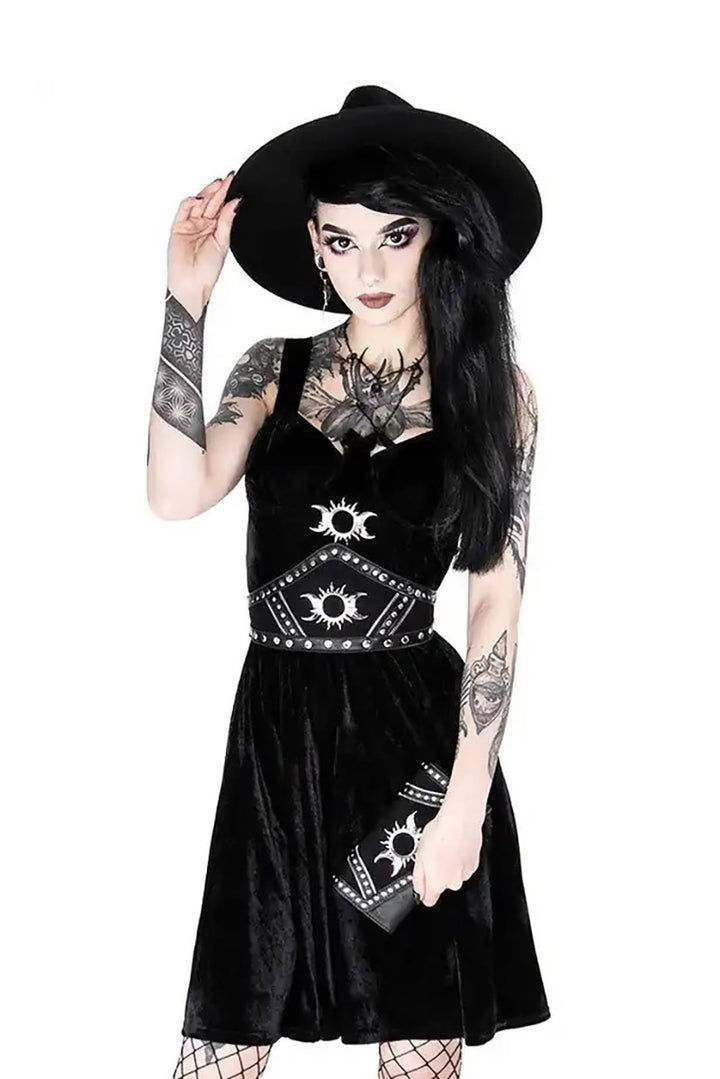 gothic restyle lunar moon waist belt