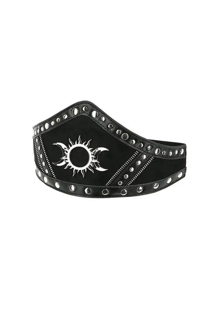lunar moon waist belt with studs