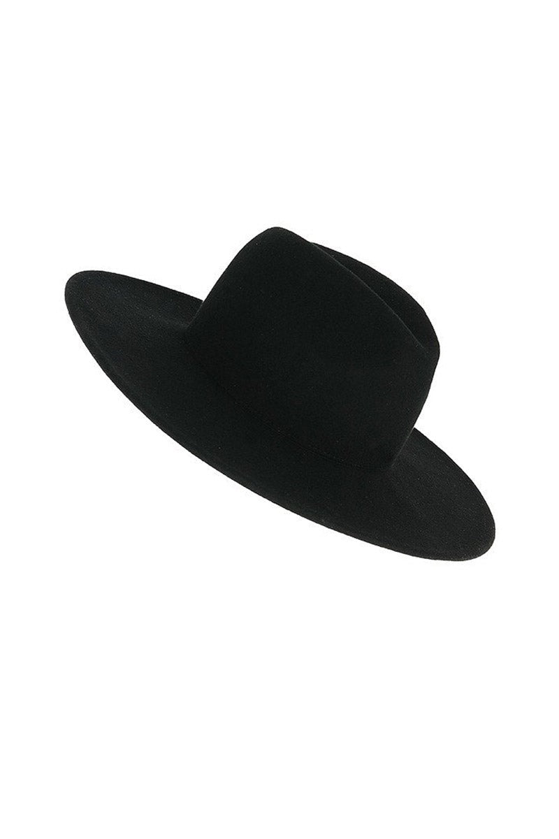 gothic black brimmed fedora hat by restyle