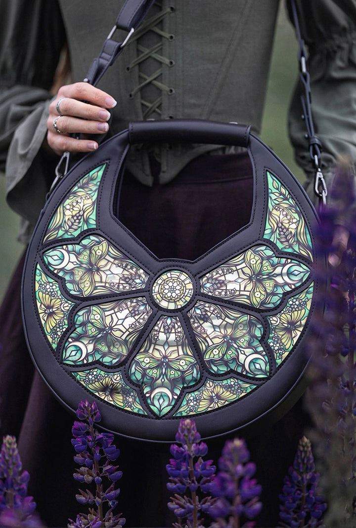 cathedral green crescent bag