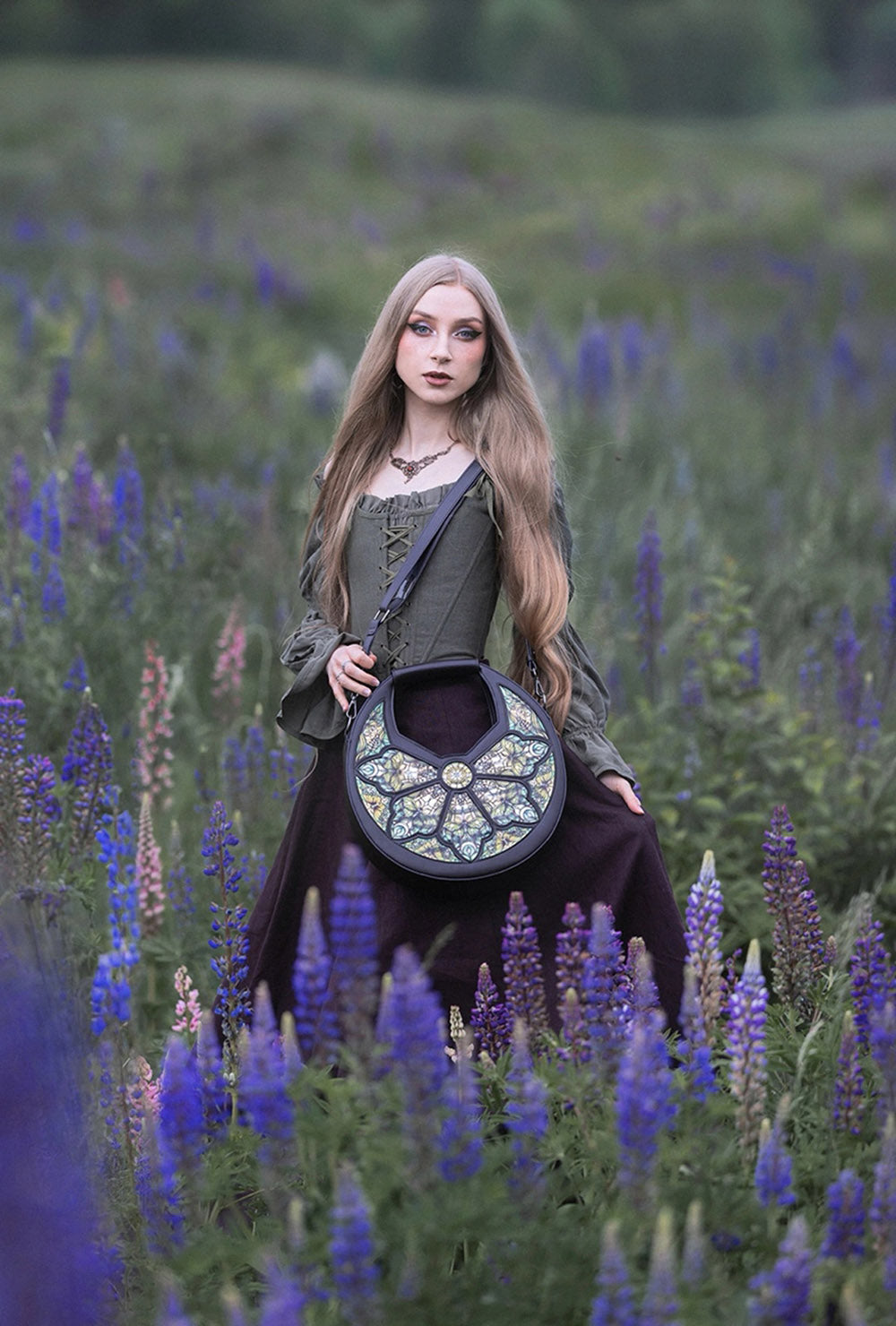 restyle green crescent bag