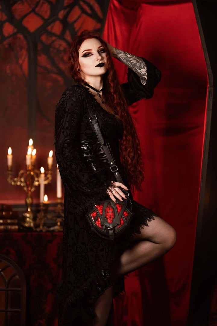 gothic cathedral stained glass window shoulder bag by restyle