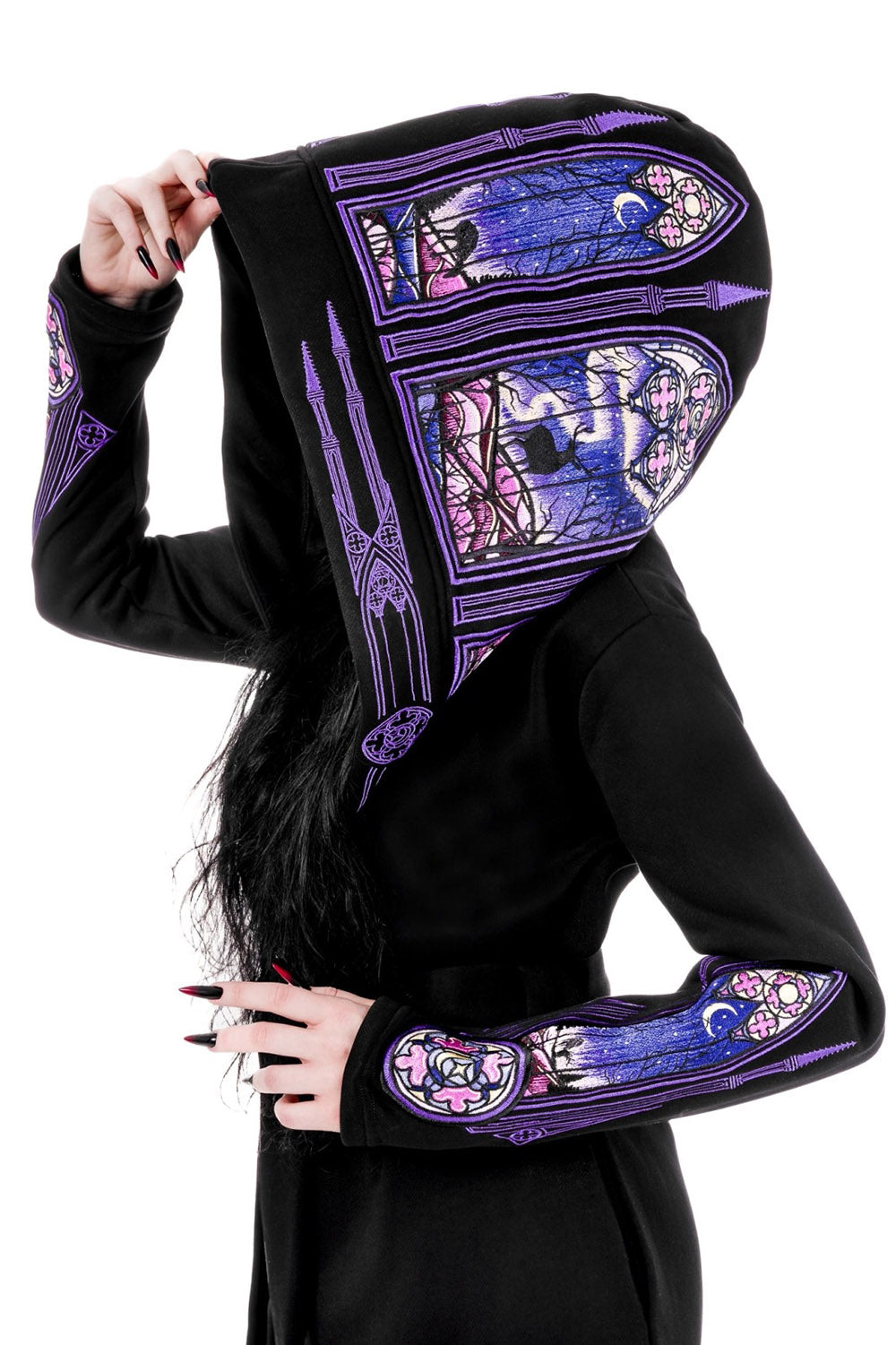 womens embroidered gothic cathedral coat