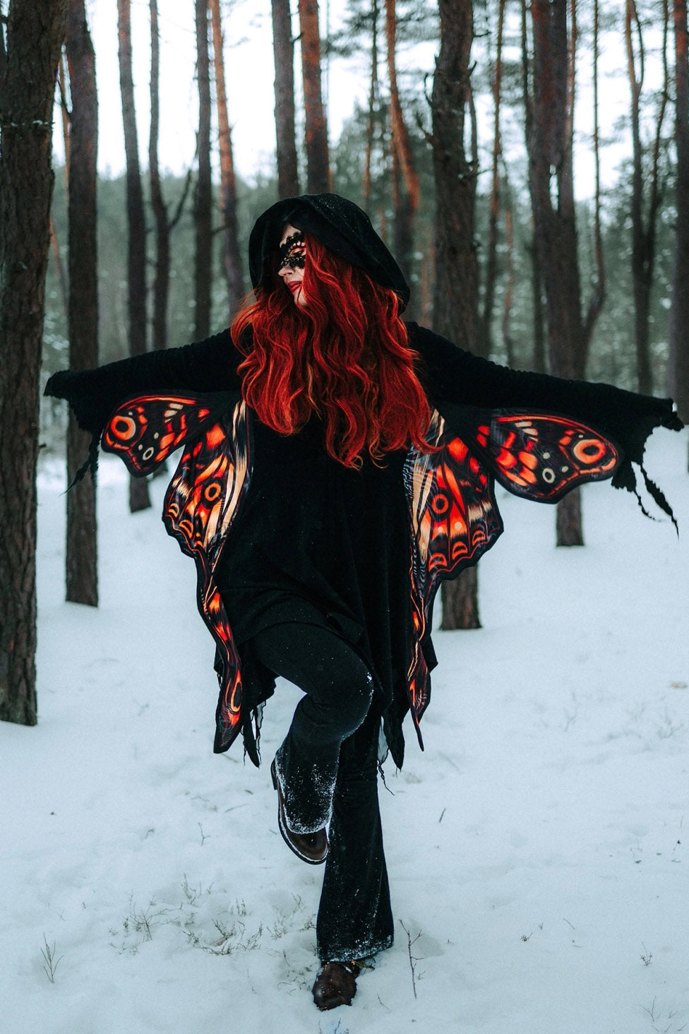 whimsigoth hoodie with attached wings