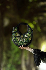 cottagecore whimsical floral green crescent shoulder bag by restyle 