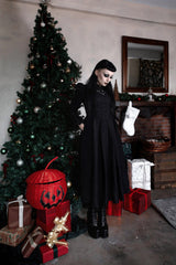 gothic dark spooky edwardian victorian goth dress with pockets