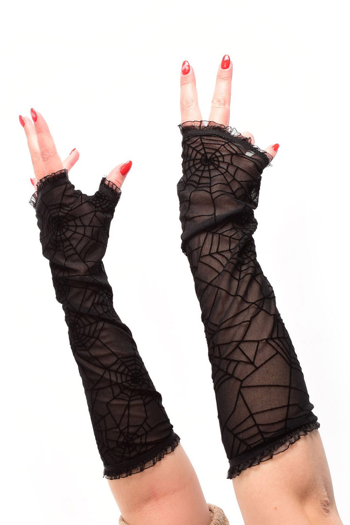 spiderweb gloves for women