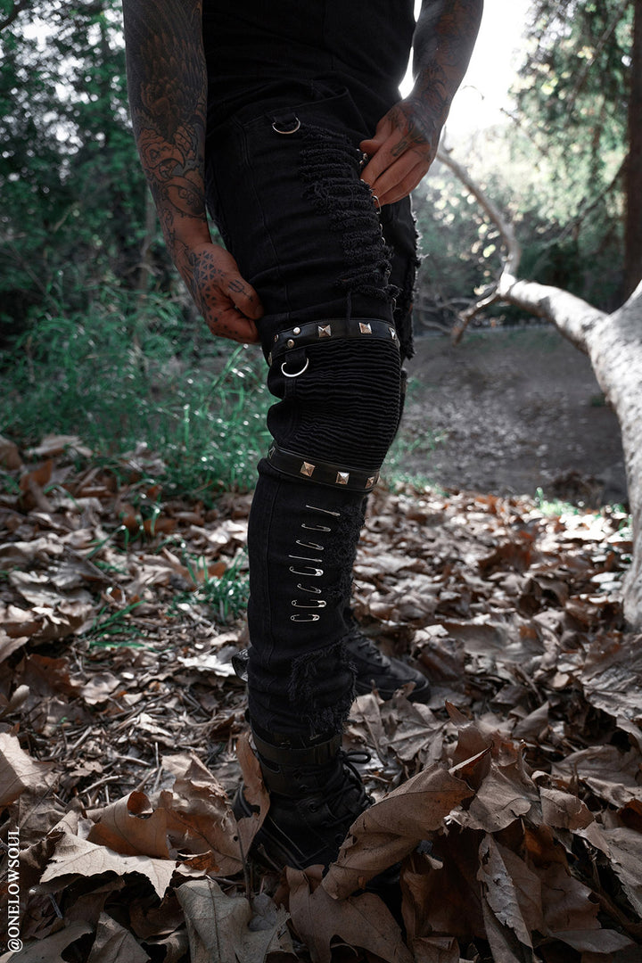 shredded distressed mens goth clothes