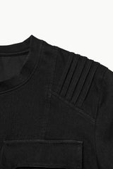 black denim cyber goth short sleeve shirt