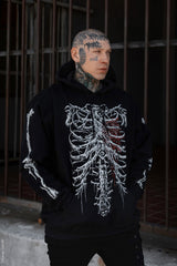 bone sleeve hoodie