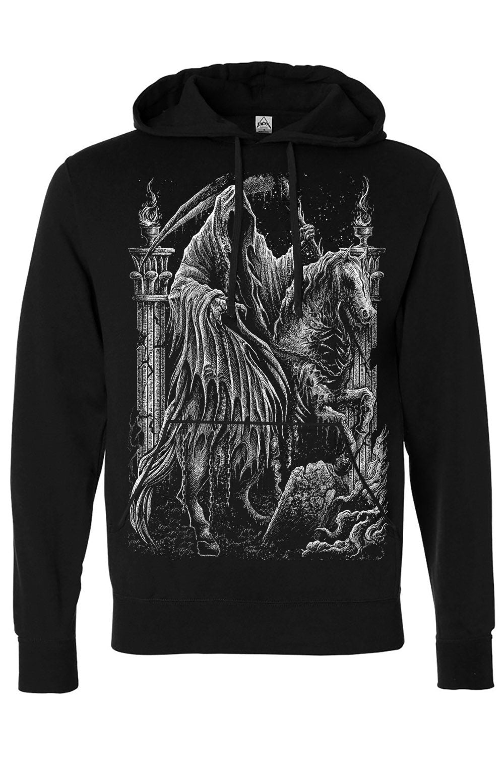 black plus size gothic pullover hoodie