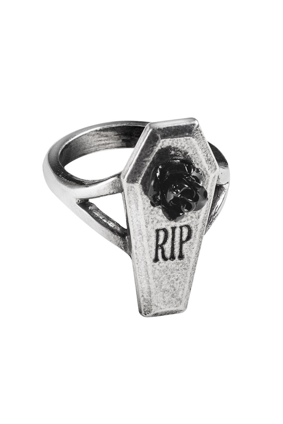 black rose gothic ring