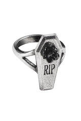 black rose gothic ring