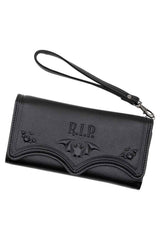 vegan leather rockabilly bat wallet