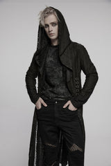 hooded longline cardigan for men 