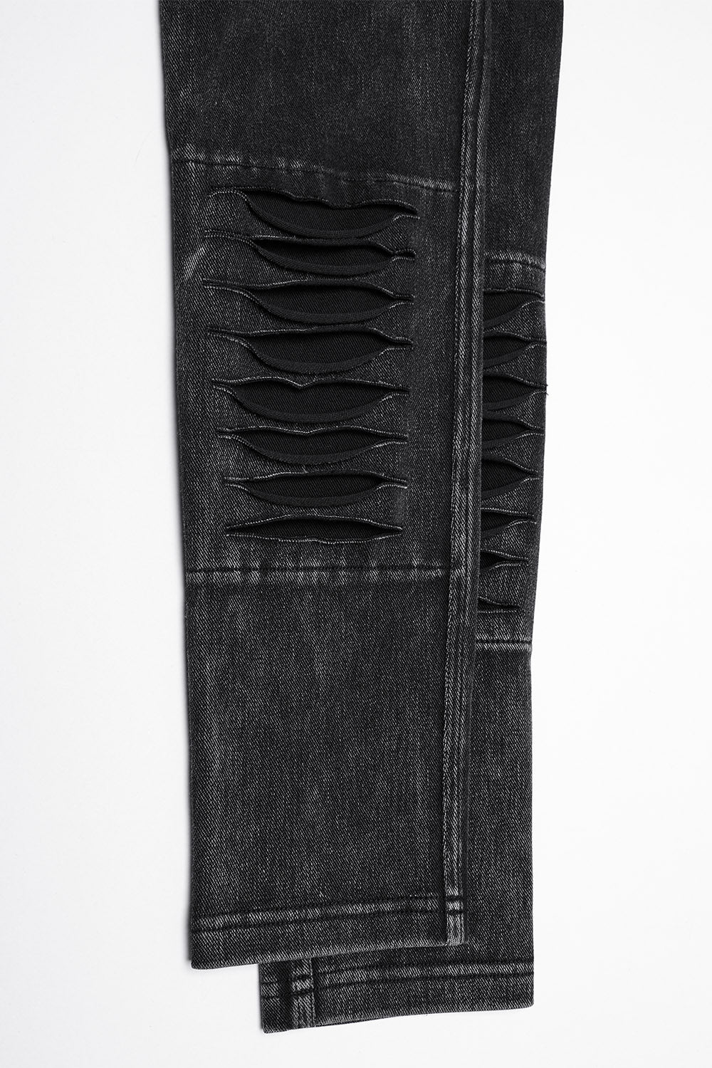 grunge goth slim fit high-waisted skinny jeans