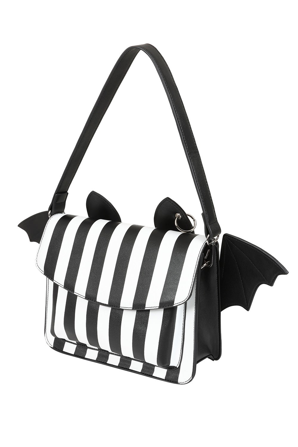 gothic batwing vegan leather purse 