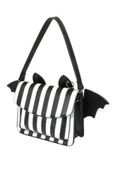 gothic batwing vegan leather purse 