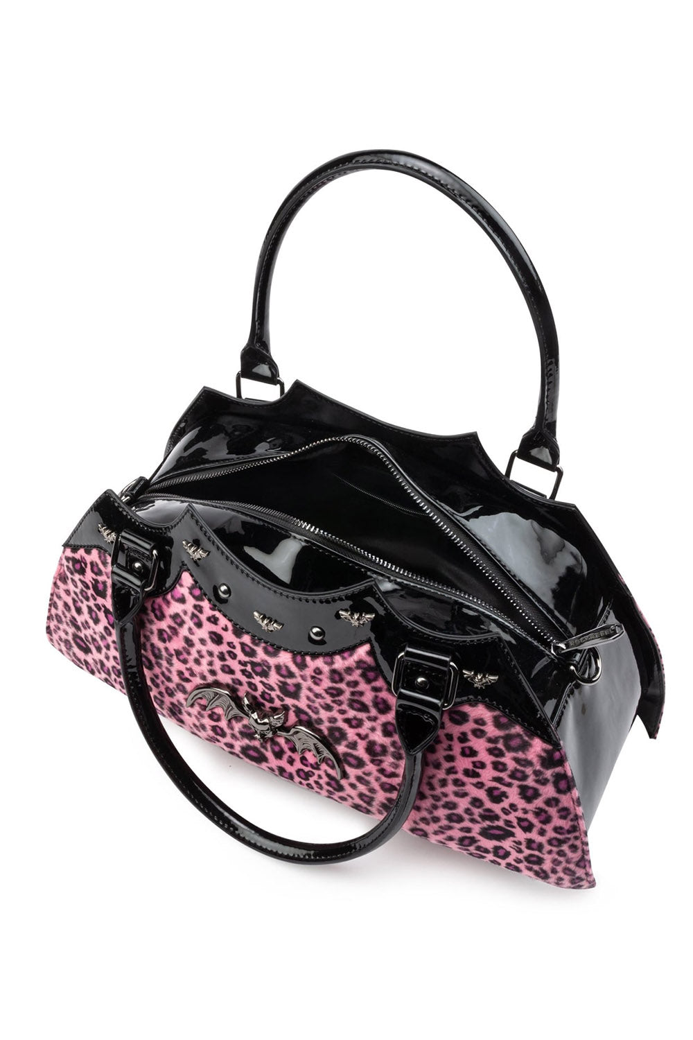 rock rebel pink leopard handbag