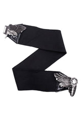 high-waisted retro goth black moth belt by kreepsville