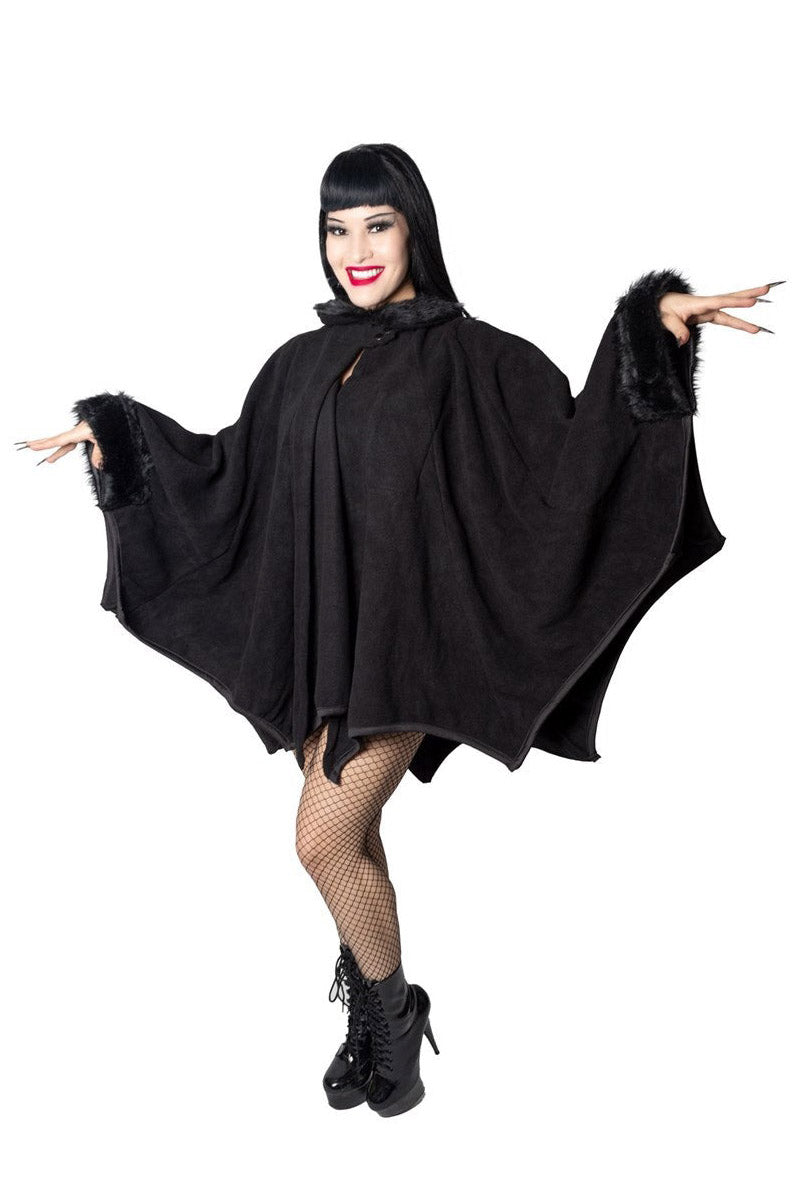 Glamour Ghoul Web Cape Black Fur