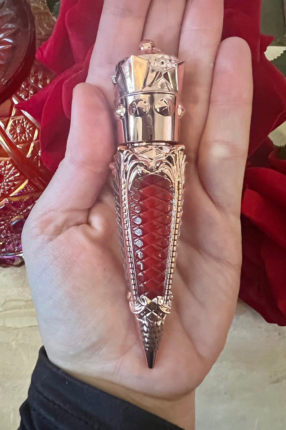 deep dark red  pinup girl lipgloss