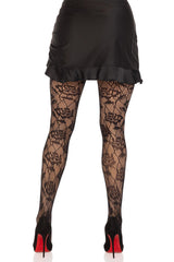 rose steampunk fishnet tights