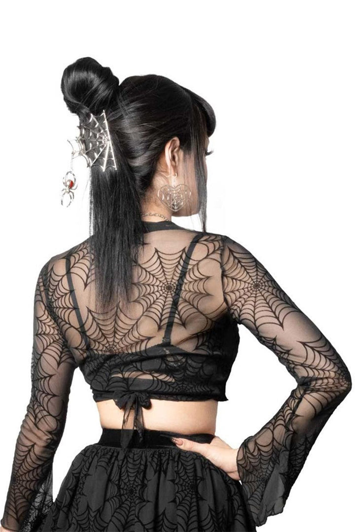 Spiderweb Mesh Tie Top