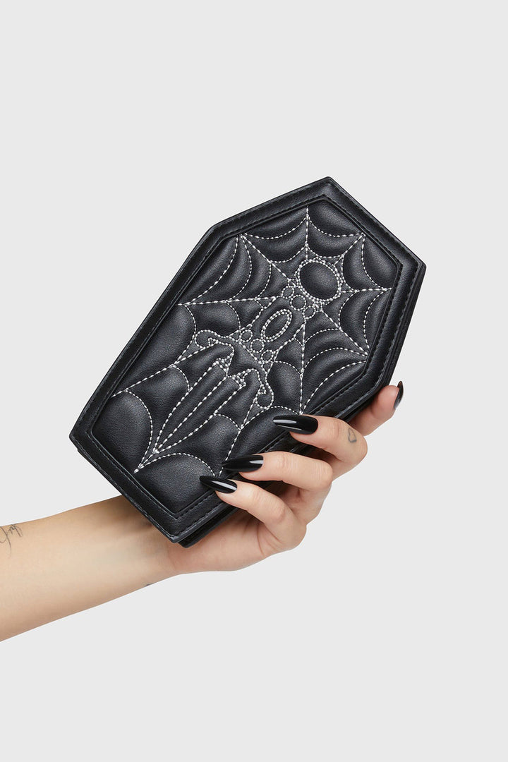vegan leather officially licensed elvira coffin wallet