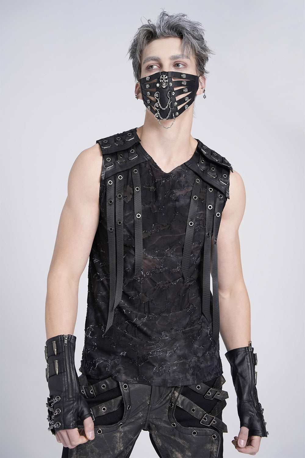 mens black post-apocalyptic tank top 