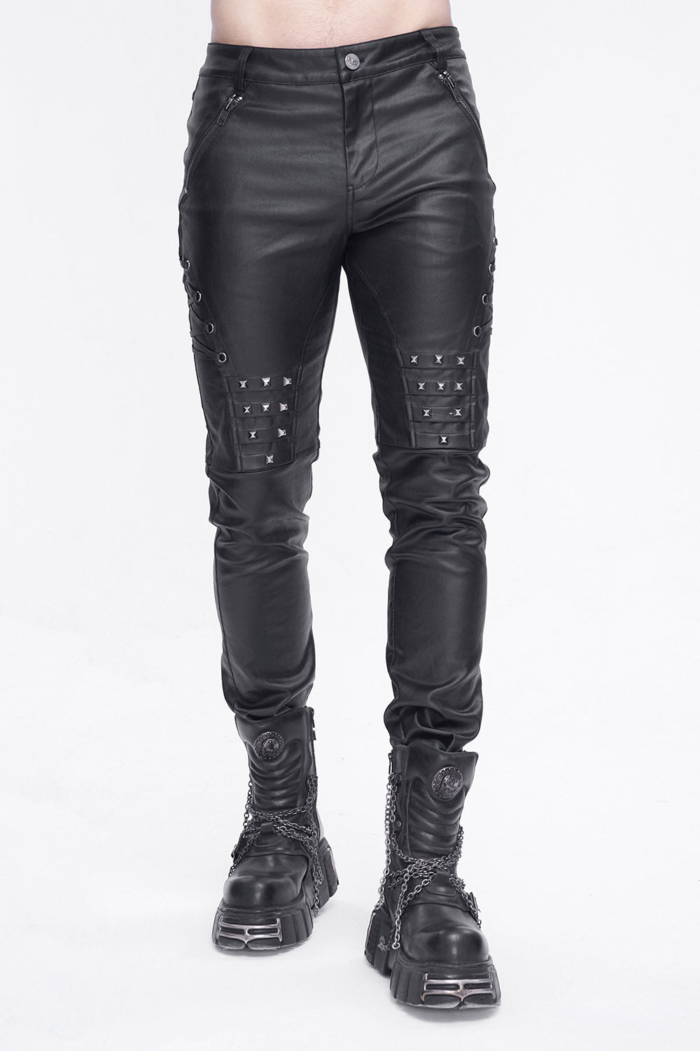 Studded Vegan Leather Pants – VampireFreaks