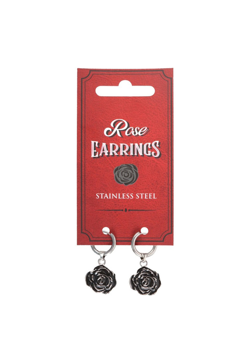 gothic rose earrings