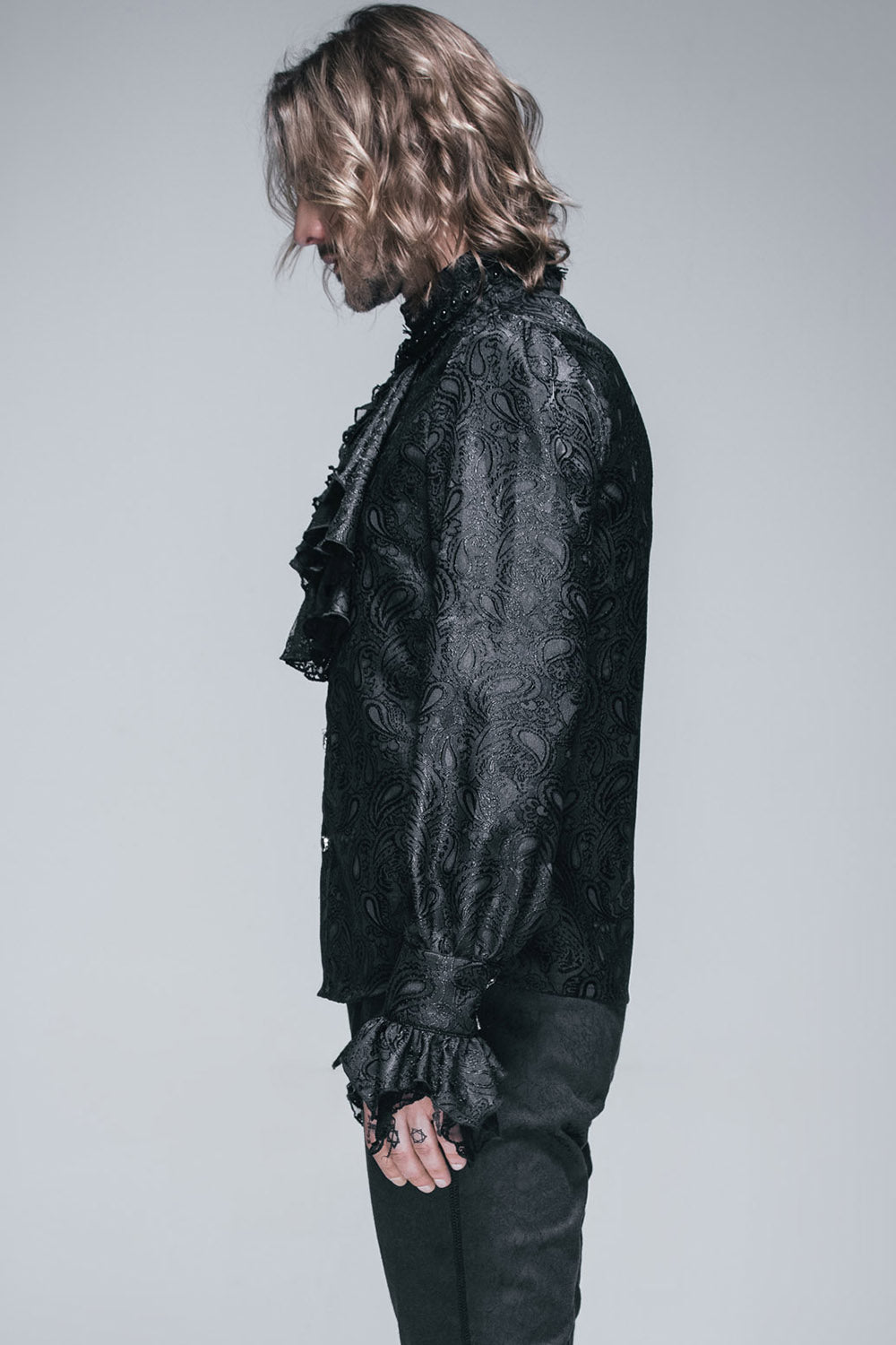 mens romantic goth top