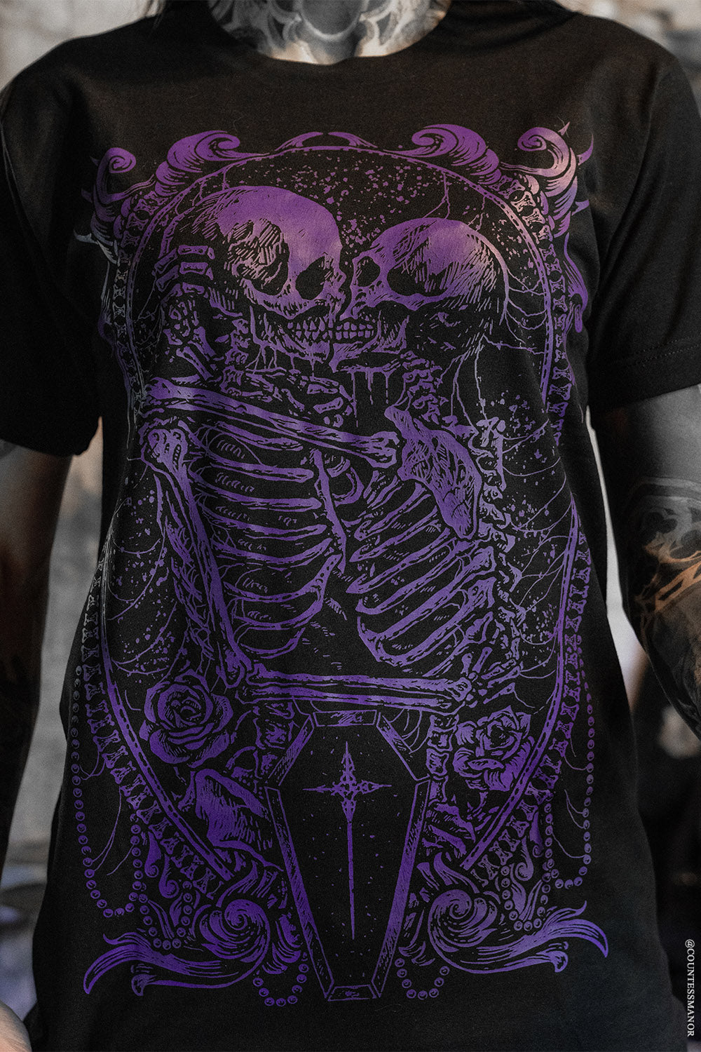 romantic goth skeleton tshirt 
