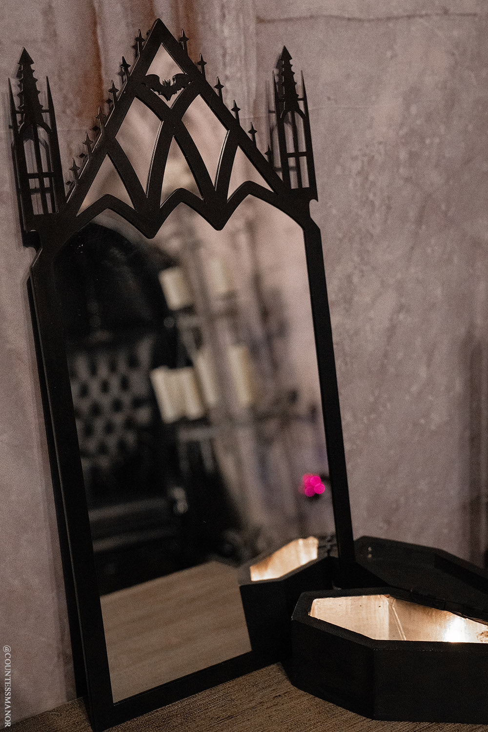 gothic bat wall mirror by vampirefreaks