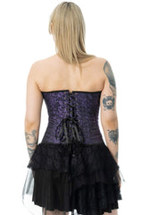 sexy womens purple black corset 