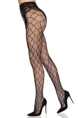 criss-cross lace tights
