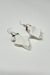 gothic ghost earrings with silver earwire fishhooks made with 925 silver