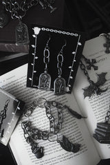gothic beauty and the beast earrings and other bits of accessories by the pretty cult