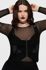 velvet womens plus size gothic embroidered flower corset top 