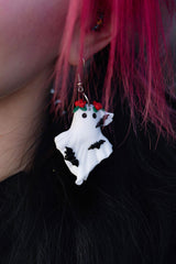 floral ghost earrings