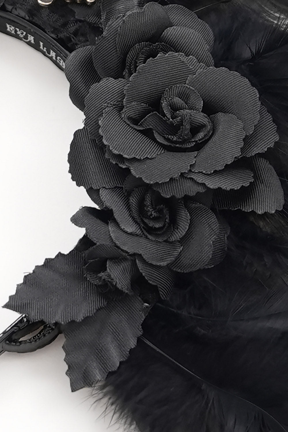 gothic black flower headband 