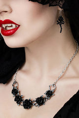black rose choker necklace