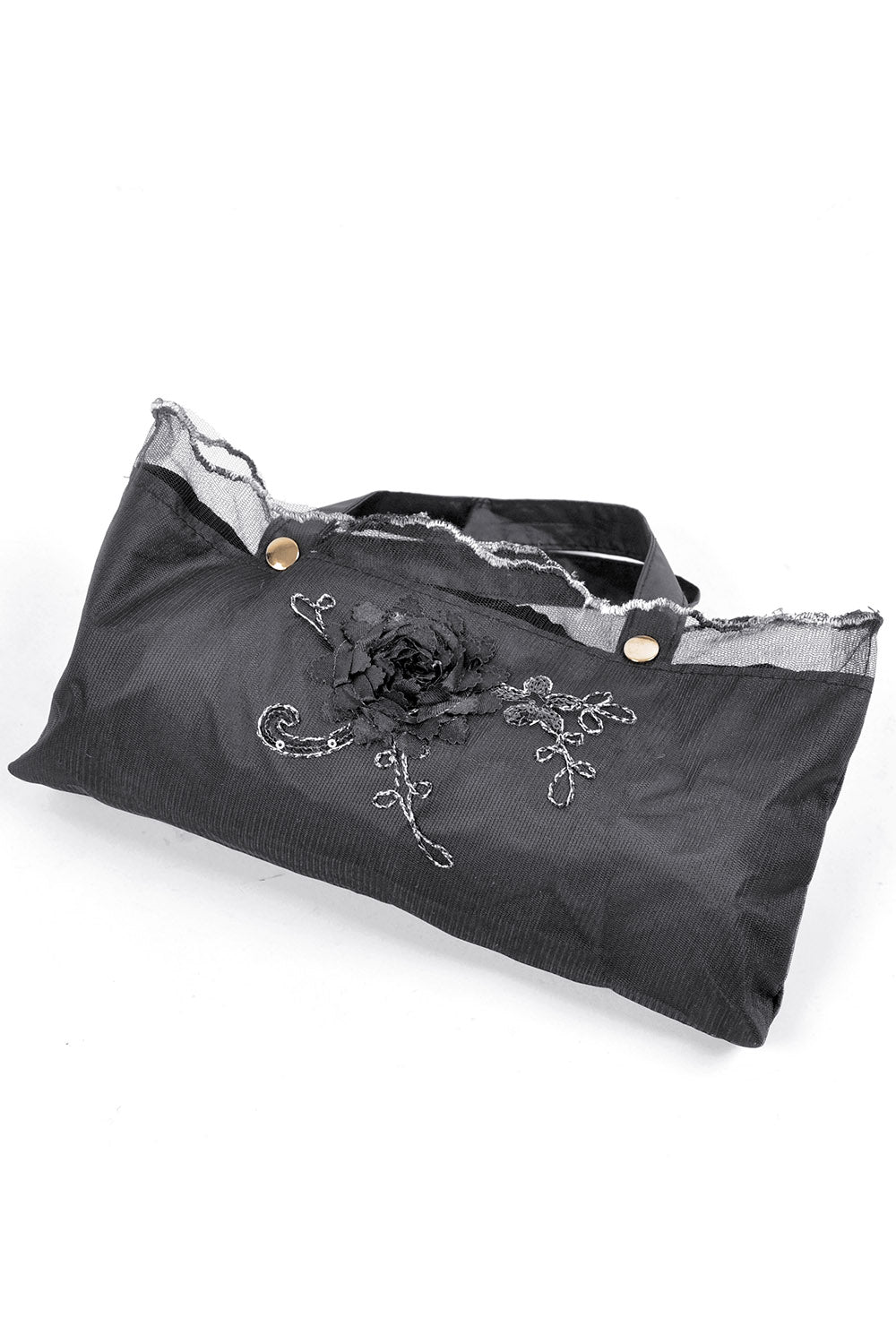 dark lolita foldable embroidered lace umbrella bag