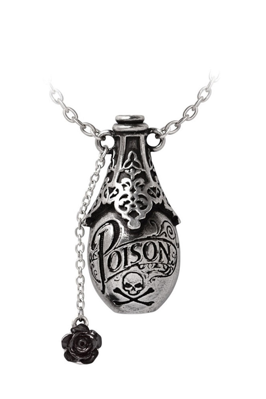 poison bottle gothic necklace by alchemy