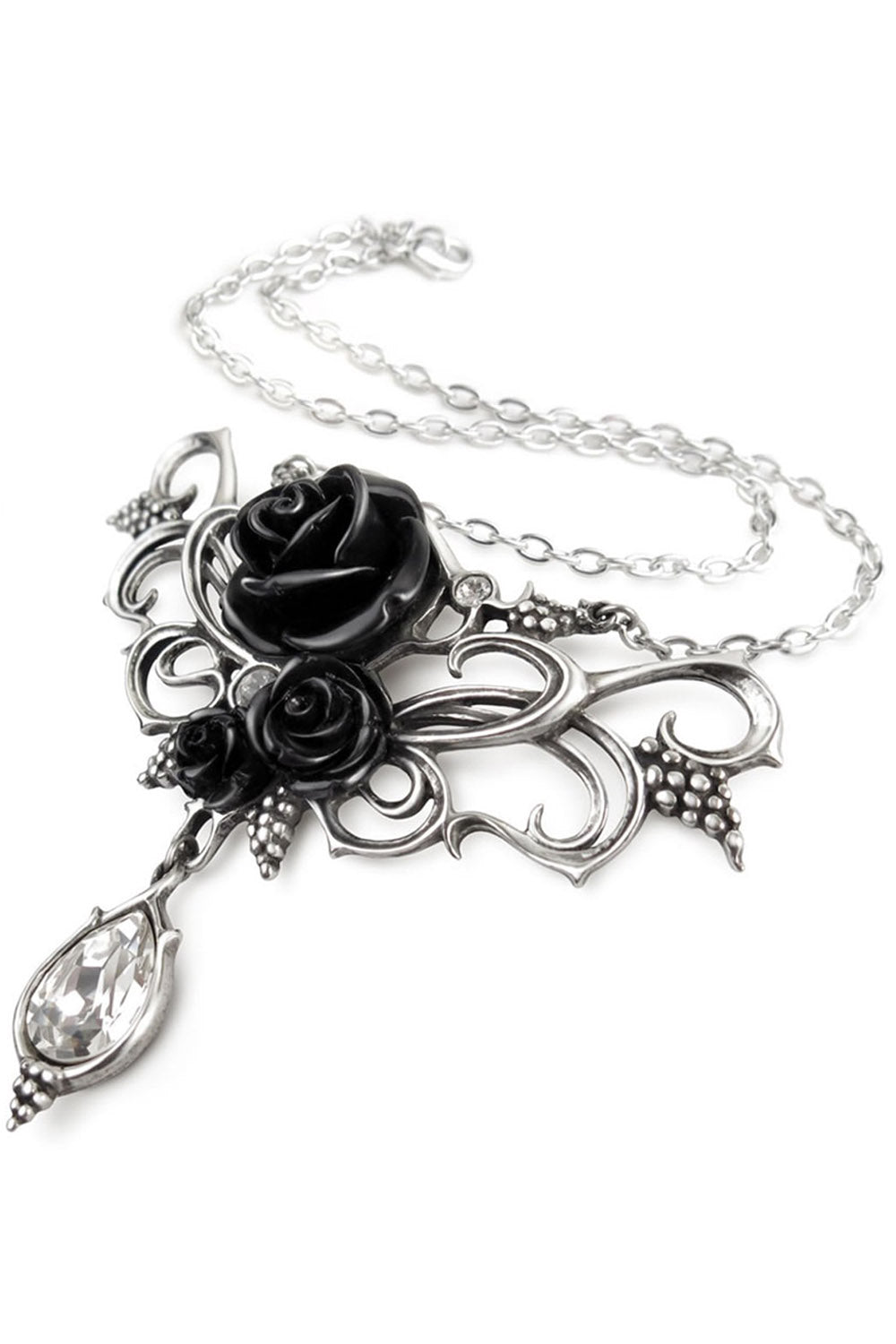 romantic gothic rose necklace
